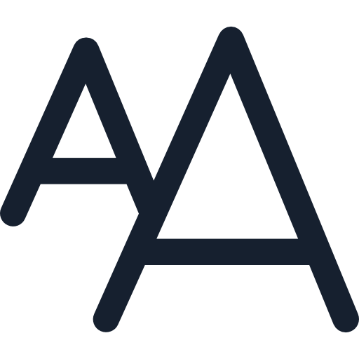 capital letter a in front of another.